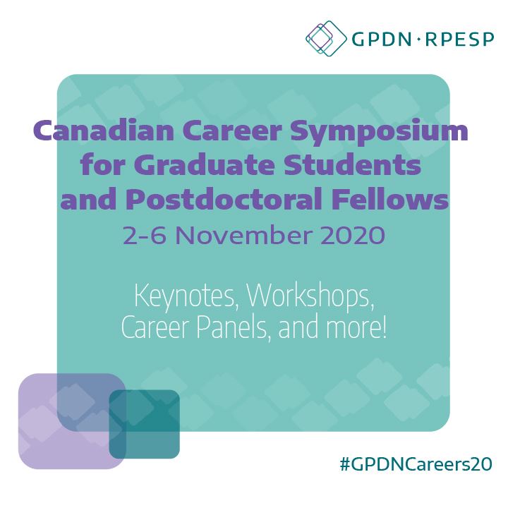 Career Symposium graphic showing dates of the event, which were 2 to 6 November, 2020